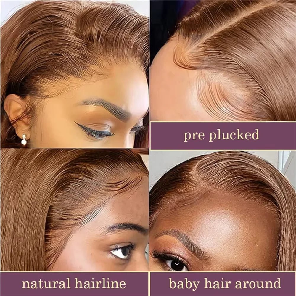 220% Density 13x4 HD Lace Front Bob Wig – #4 Chocolate Brown Straight Short Bob | Pre-Plucked Human Hair Wig - sensationmarketsensationmarket146:388270186;200000703:200003632;200007763:201336105;200460262:200661229#13x4 Lace220% Density 13x4 HD Lace Front Bob Wig – #4 Chocolate Brown Straight Short Bob | Pre-Plucked Human Hair Wig14inches|220%United Kingdom13x4 Lace