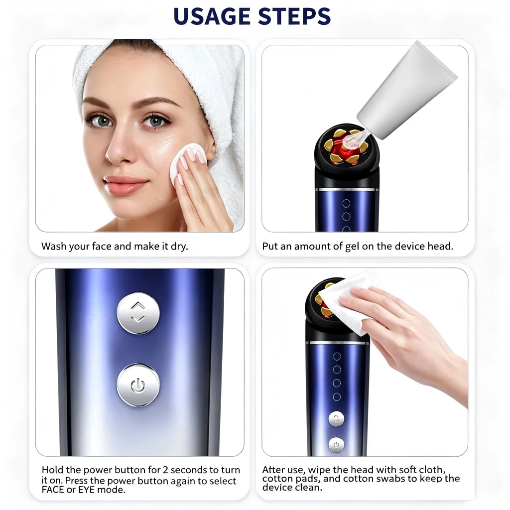 3-in-1 Facial Massager for Face & Neck – Red Light Skin Care Device for Puffiness, Fine Lines & Skin Tightening for a Youthful Look - sensationmarketsensationmarket14:1733-in-1 Facial Massager for Face & Neck – Red Light Skin Care Device for Puffiness, Fine Lines & Skin Tightening for a Youthful LookBlue