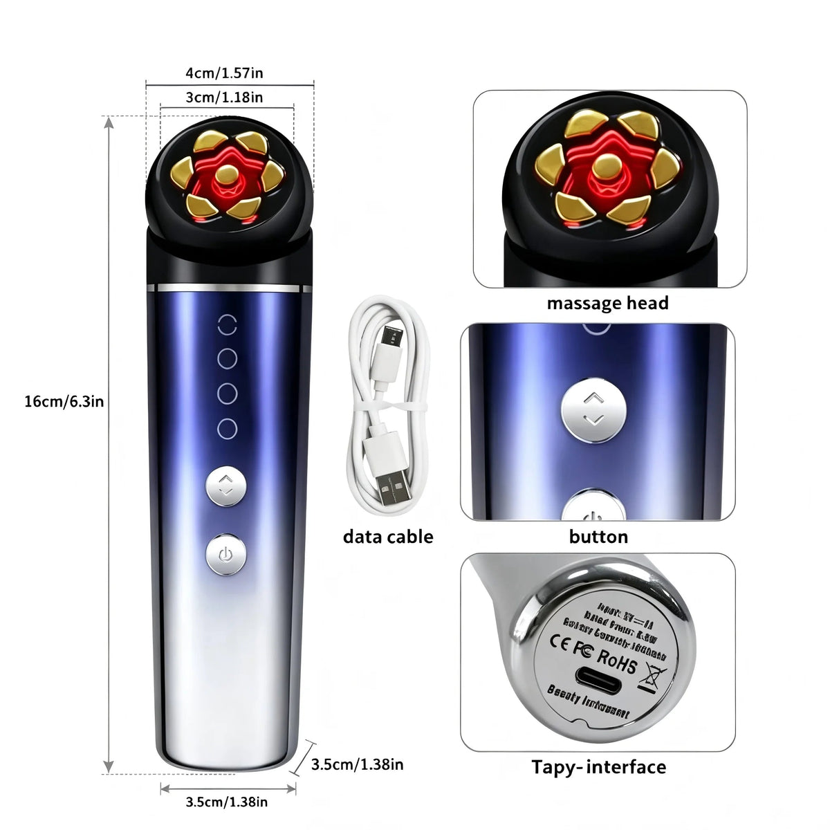 3-in-1 Facial Massager for Face & Neck – Red Light Skin Care Device for Puffiness, Fine Lines & Skin Tightening for a Youthful Look - sensationmarketsensationmarket14:1733-in-1 Facial Massager for Face & Neck – Red Light Skin Care Device for Puffiness, Fine Lines & Skin Tightening for a Youthful LookBlue