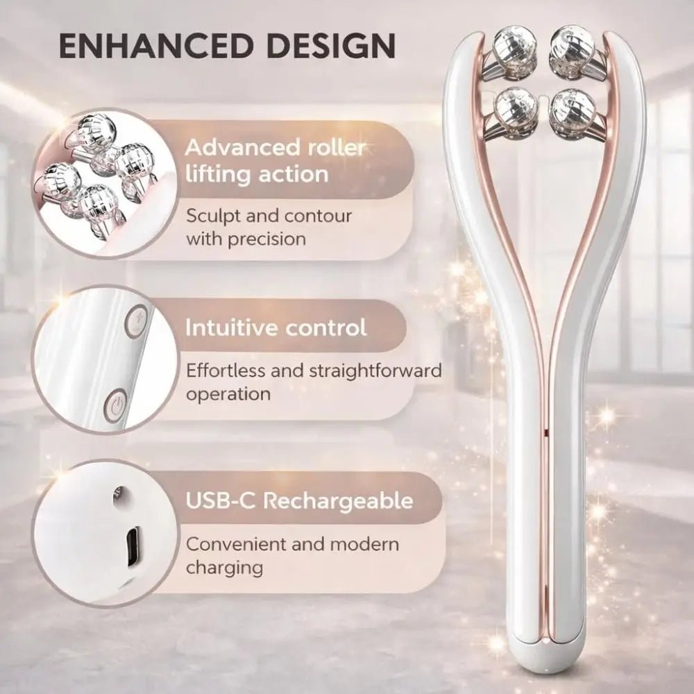 3D Roller Wireless Microcurrent Facial Massager – Rechargeable Lifting & Toning Tool with 3 Intensity Levels for Face Sculpting at Home - sensationmarketsensationmarket14:350850#Pink3D Roller Wireless Microcurrent Facial Massager – Rechargeable Lifting & Toning Tool with 3 Intensity Levels for Face Sculpting at HomePink