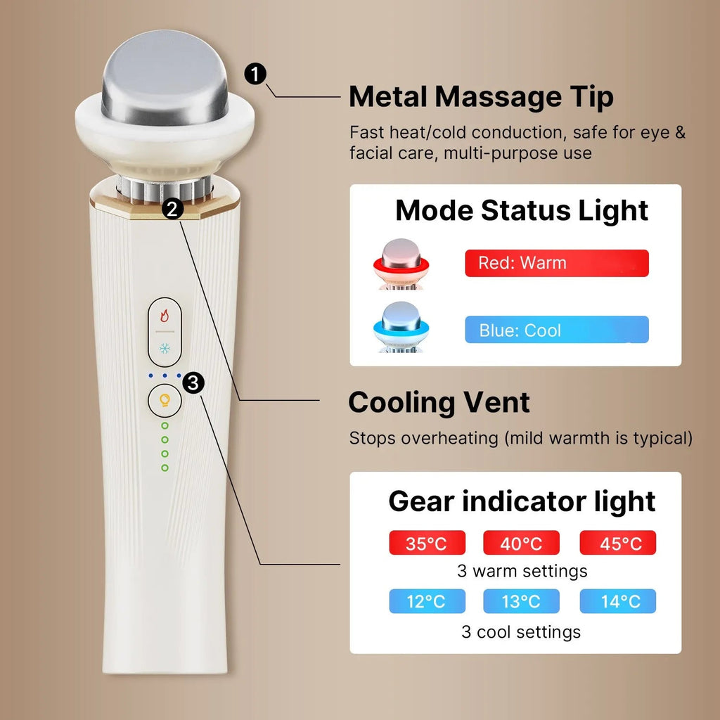 4-in-1 Electric Facial Beauty Massager – Hot & Cold Therapy, Red Light & Vibration for Skin Firming, Lifting & Rejuvenation - sensationmarketsensationmarket14:29#White4-in-1 Electric Facial Beauty Massager – Hot & Cold Therapy, Red Light & Vibration for Skin Firming, Lifting & RejuvenationWhite