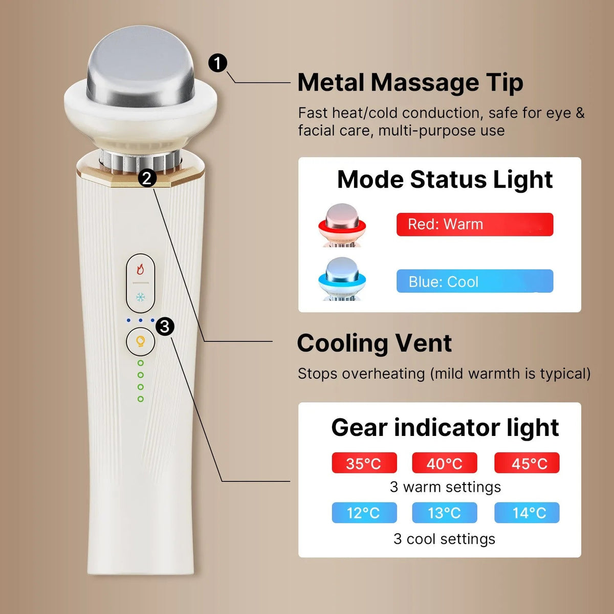 4-in-1 Electric Facial Beauty Massager – Hot & Cold Therapy, Red Light & Vibration for Skin Firming, Lifting & Rejuvenation - sensationmarketsensationmarket14:29#White4-in-1 Electric Facial Beauty Massager – Hot & Cold Therapy, Red Light & Vibration for Skin Firming, Lifting & RejuvenationWhite