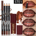 4-Piece Lip Kit Set – 3 Waterproof Lip Liners + 1 Matte Lip Glaze | Long-Lasting for Casual & Formal Looks - sensationmarketsensationmarket200001176:200004889#set 14-Piece Lip Kit Set – 3 Waterproof Lip Liners + 1 Matte Lip Glaze | Long-Lasting for Casual & Formal Looksset 1