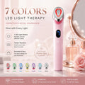 7-Color LED Facial Beauty Device – Portable Skin Care Tool with Vibration Massage & USB Rechargeable Light Therapy Wand - sensationmarketsensationmarket14:1052#1 set pink7-Color LED Facial Beauty Device – Portable Skin Care Tool with Vibration Massage & USB Rechargeable Light Therapy Wand1 set pink
