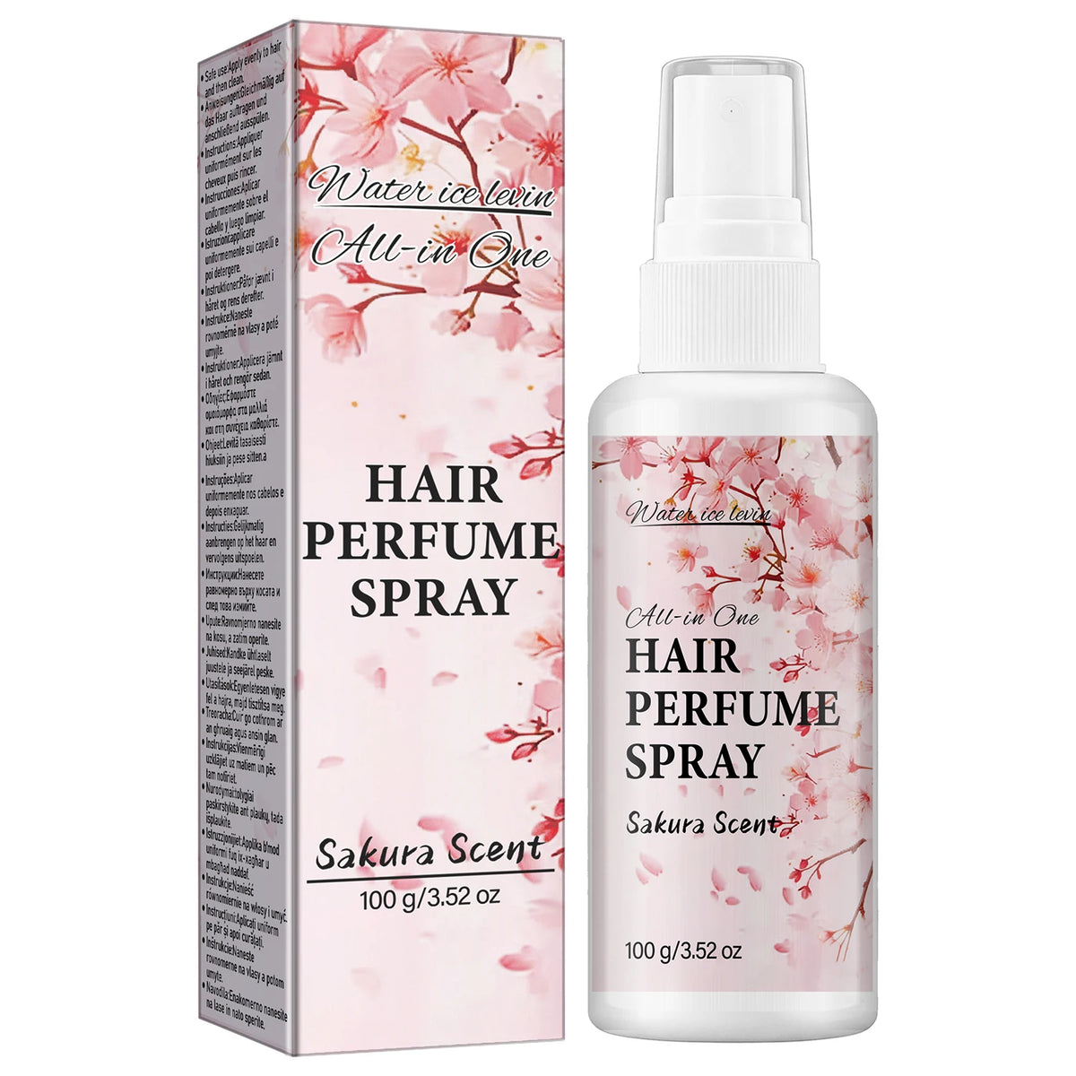 Sakura Haarparfüm-Spray – Anti-Frizz glättendes Haarpflegespray mit Kollagen & Bienengift (100g)