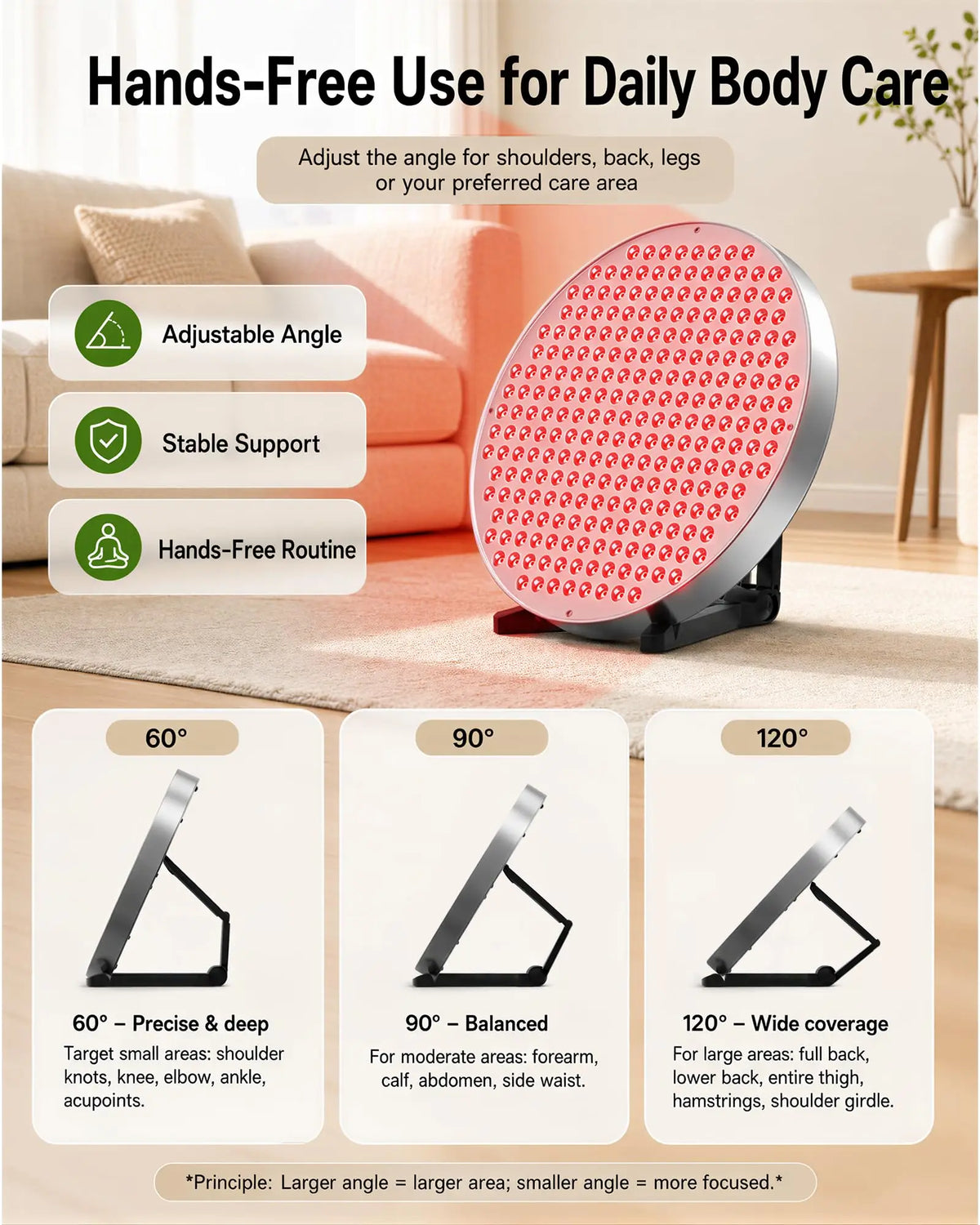 250 LED Rotlichttherapie-Panel – 660nm & 850nm 1:1 Dual-Wellenlängen-Ganzkörperlampe | Verstellbarer Ständer, freihändig | Hautpflege, Muskelregeneration & Wellness für Rücken, Nacken, Beine, Männer, Frauen & Haustiere