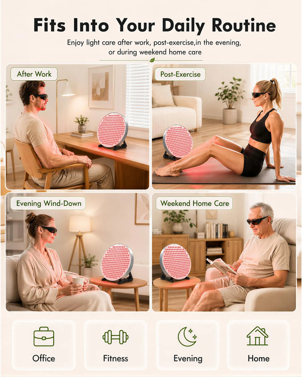 250 LED Rotlichttherapie-Panel – 660nm & 850nm 1:1 Dual-Wellenlängen-Ganzkörperlampe | Verstellbarer Ständer, freihändig | Hautpflege, Muskelregeneration & Wellness für Rücken, Nacken, Beine, Männer, Frauen & Haustiere