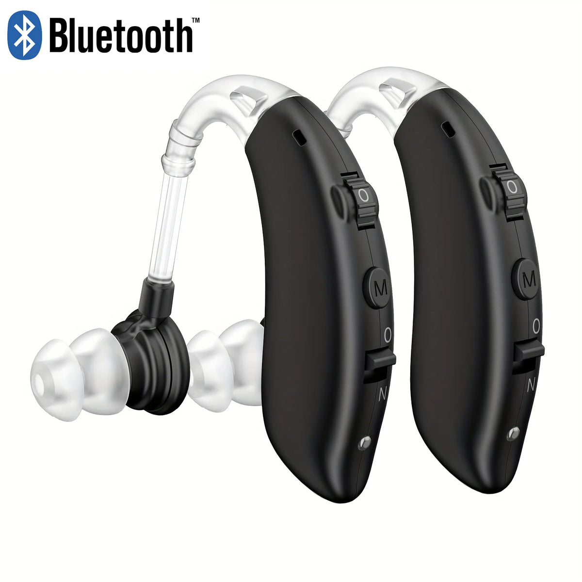 Appareil auditif numérique rechargeable contour d'oreille – Amplificateur de son à tonalité réglable | Aide auditive quotidienne portable pour personnes âgées