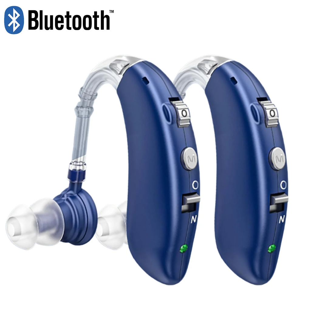 Appareil auditif numérique rechargeable contour d'oreille – Amplificateur de son à tonalité réglable | Aide auditive quotidienne portable pour personnes âgées