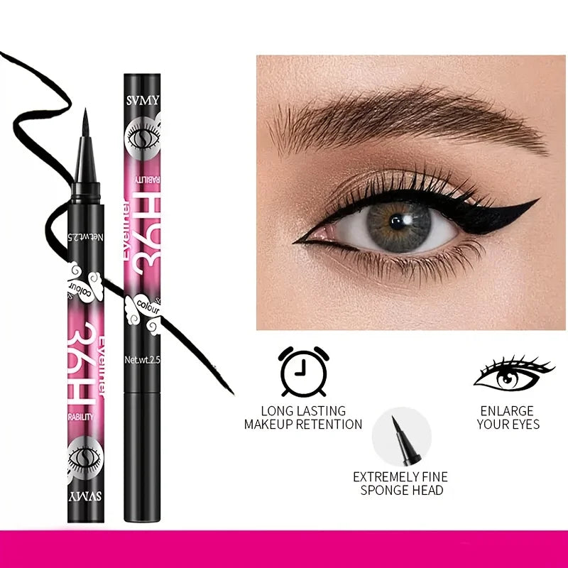 Lot de crayons eye-liner noirs imperméables et résistants à la transpiration – Eye-liner longue tenue anti-bavures pour débutants et usage quotidien (5 / 10 pièces)