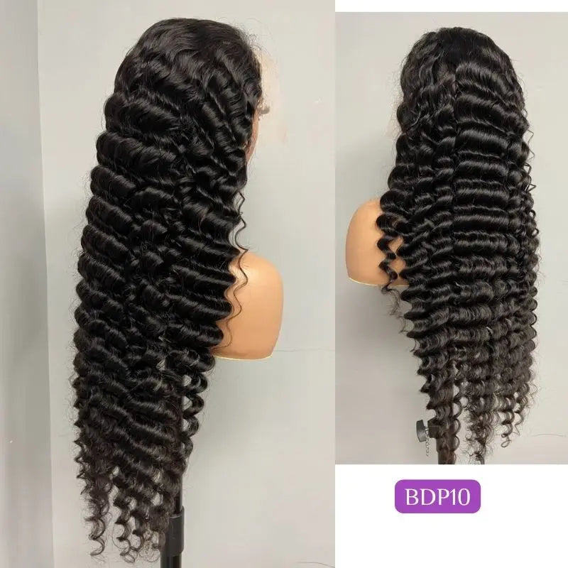 3-in-1 Glueless Burmese Curly Half Wig – Finger Coil Enden, elastischer Kordelzug & nahtloser Flip-Over | Kein Kleber, kein Nähen