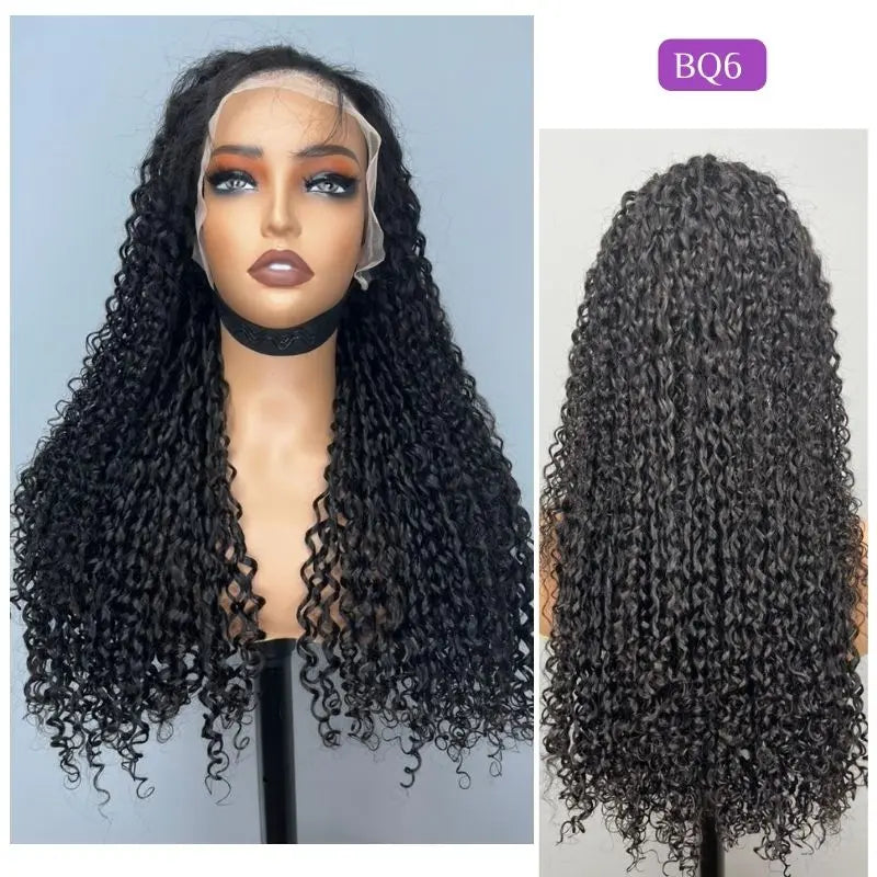 3-in-1 Glueless Burmese Curly Half Wig – Finger Coil Enden, elastischer Kordelzug & nahtloser Flip-Over | Kein Kleber, kein Nähen