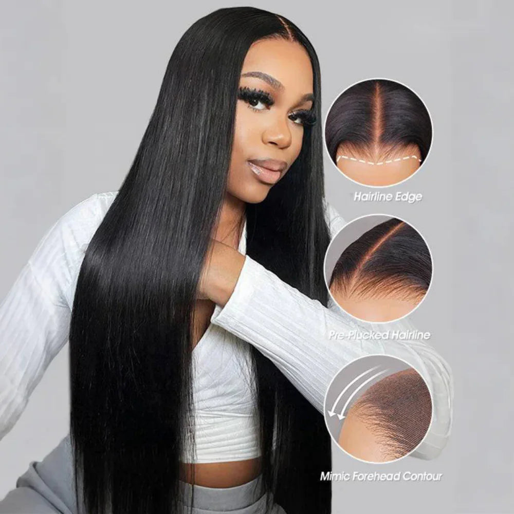 Raw Indian Hair HD Lace Front Wig – 100% Virgin Cuticle-Aligned Glueless Human Hair Wig for Black Women