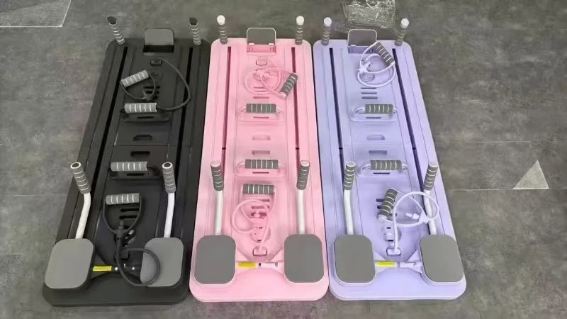 6-in-1 Foldable Pilates Reformer Board – TPE/PP, Adjustable Timer, 1-Year Warranty | Multi-Purpose Home & Studio Pilates Board in Purple