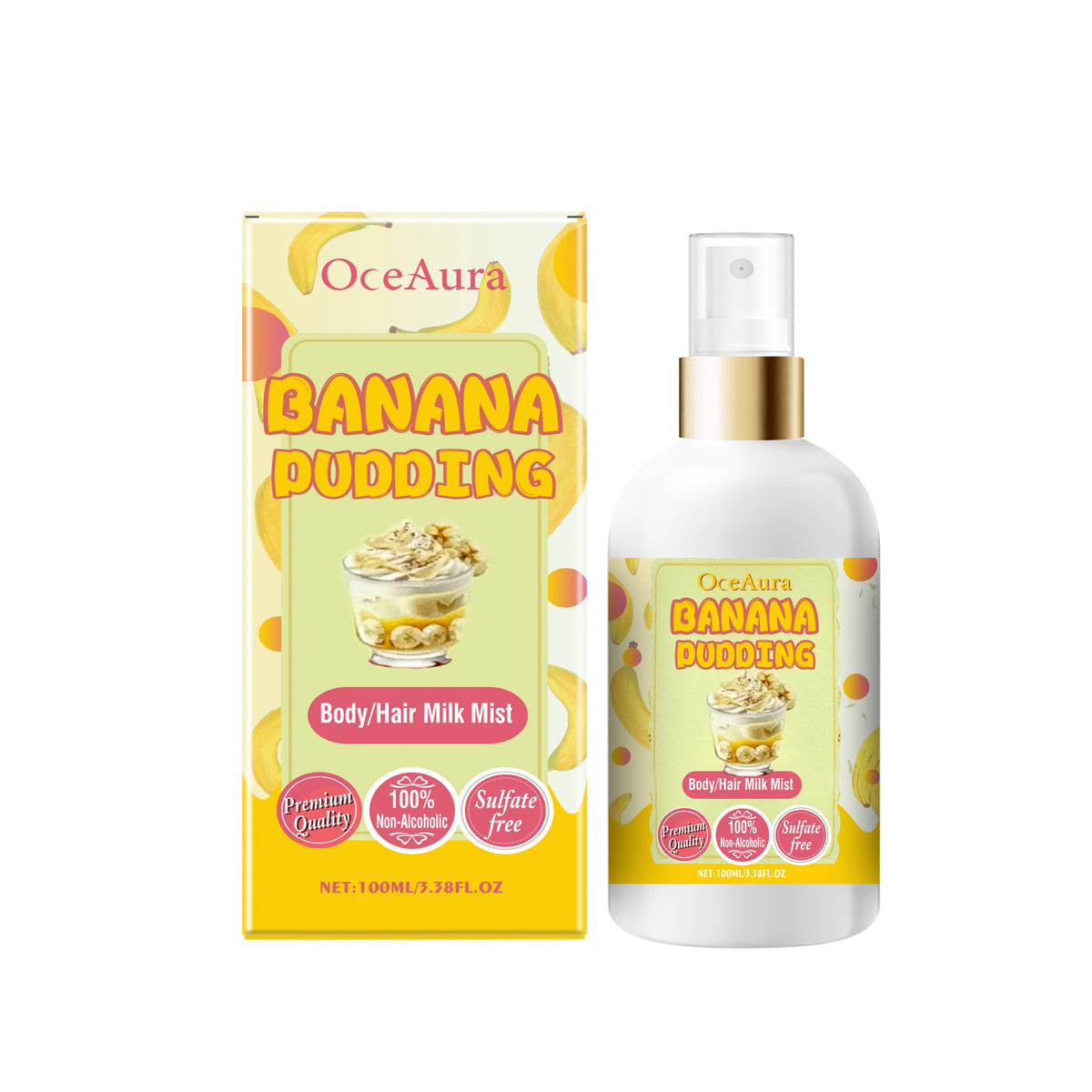 Brume Lactée pour le Corps à la Fraise OceAura – Parfum pour Cheveux Hydratant & Éclat longue durée (100 ml)