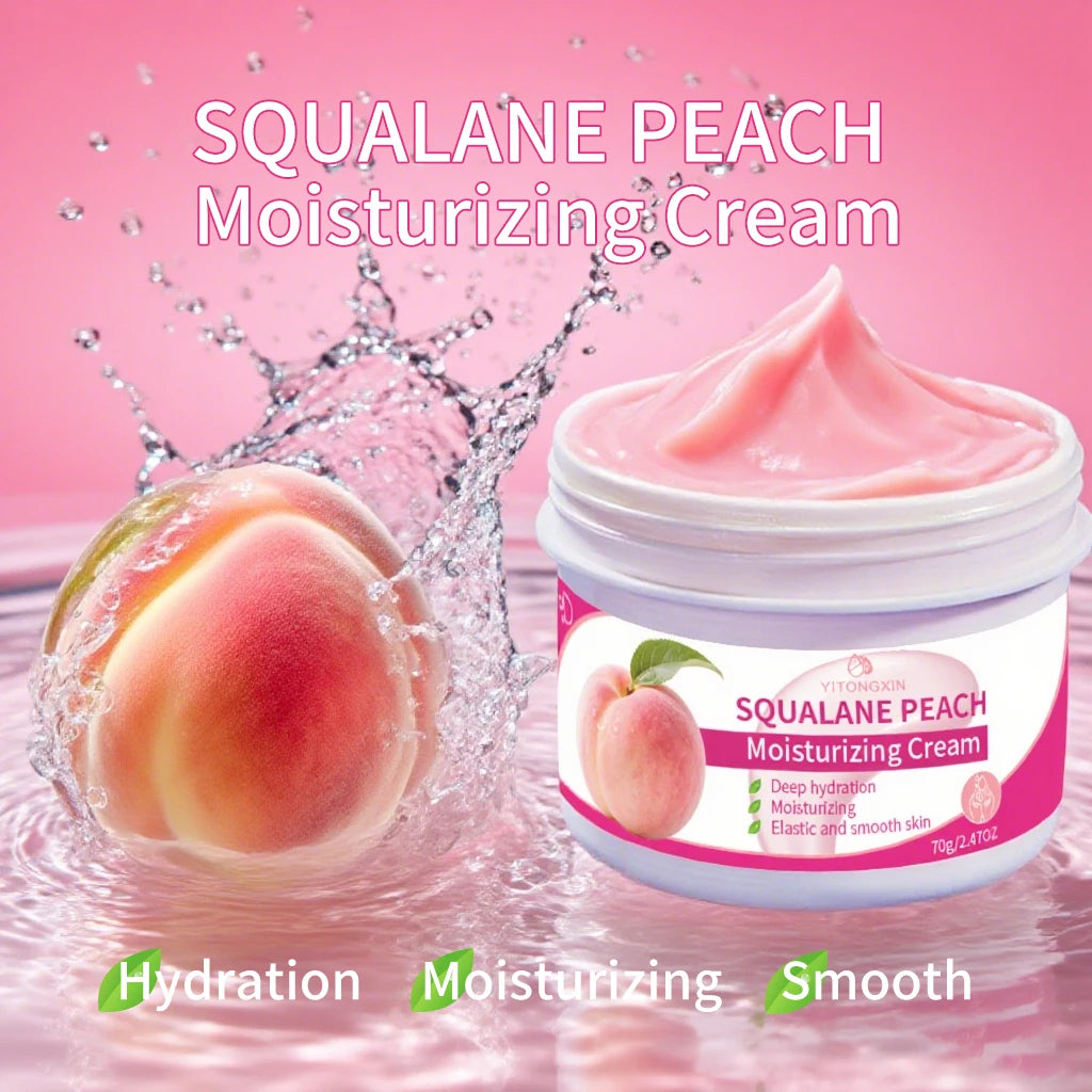 Squalane Peach Moisturizing Cream 70g – Deep Hydration for Dry, Cracked Hands & Feet | Plant Squalane Repair Formula
