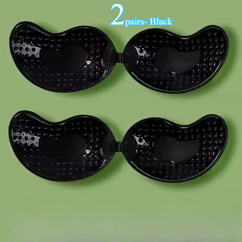 Sujetador push-up invisible: bralette de silicona autoadhesivo, sin espalda y sin tirantes para mujer