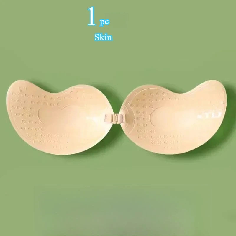 Sujetador push-up invisible: bralette de silicona autoadhesivo, sin espalda y sin tirantes para mujer