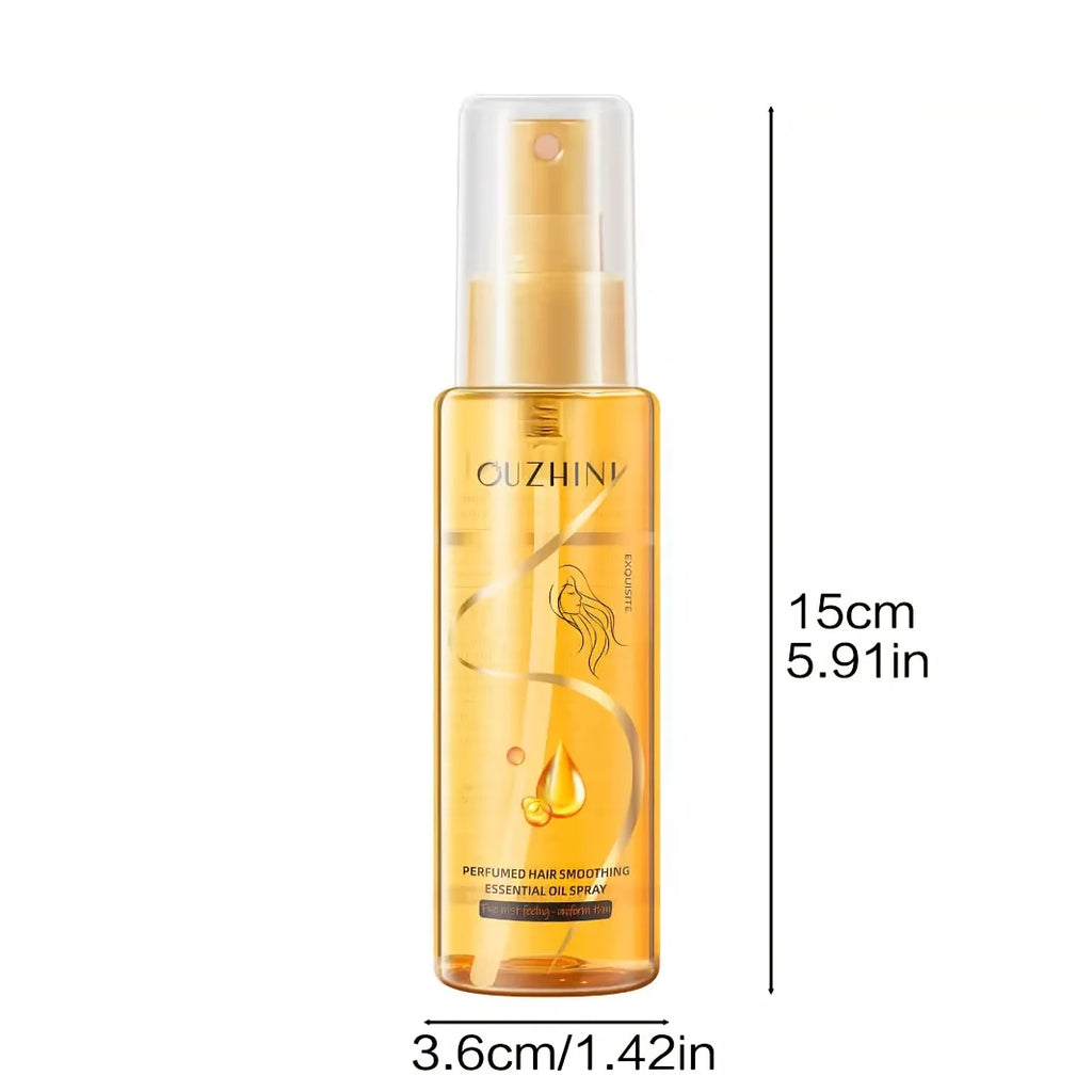 Spray de aceite esencial para el cuidado del cabello con fragancia: acondicionador suavizante anti-frizz, perfume para el cabello hidratante, nutritivo y de larga duración (100 ml)