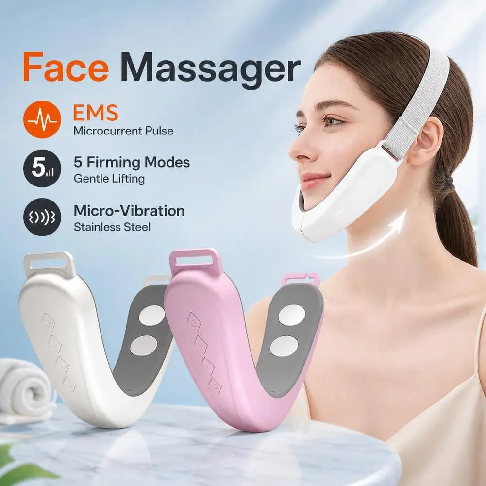 V-Line Face Lifting Massager – Microcurrent Pulse Double Chin Reducer & Facial Slimming, Tightening Beauty Device