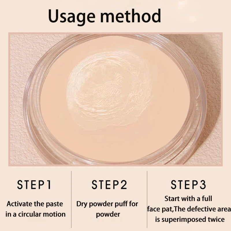 Mousse Foundation Cushion Compact – High Coverage, Waterproof & Long-Lasting Korean Makeup Base with Concealer & Moisture