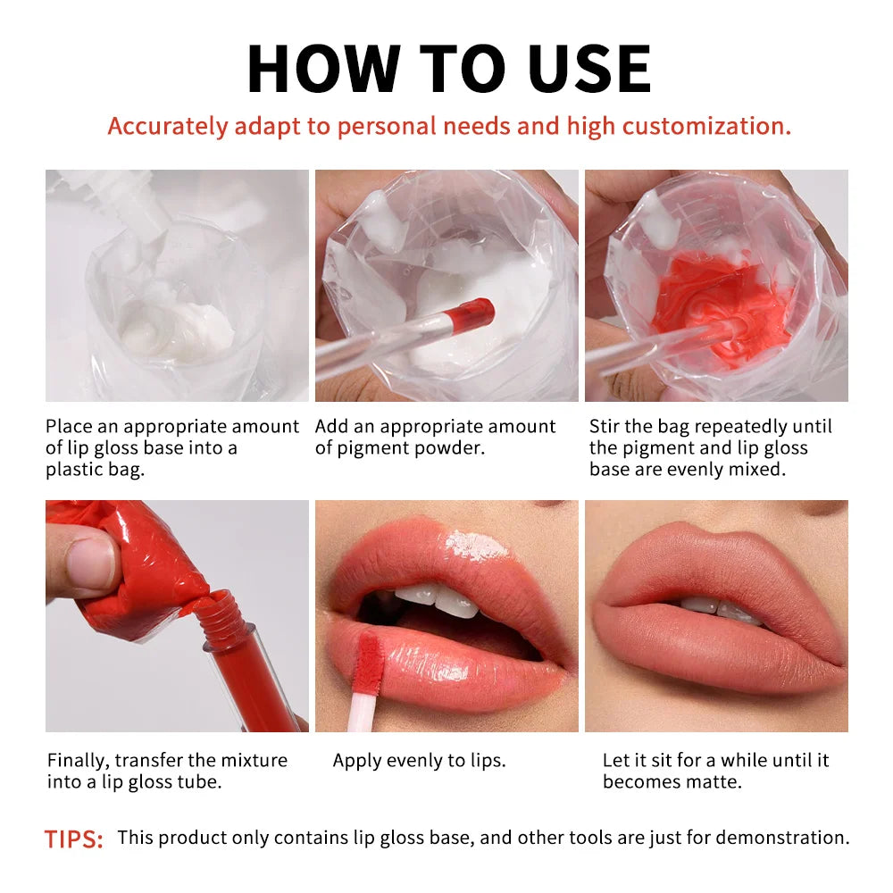 DIY Lipgloss-Basis (100 ml) – Nicht klebende, feuchtigkeitsspendende milchige Lotions-Textur für mattes & individuelles Lipgloss-Herstellen