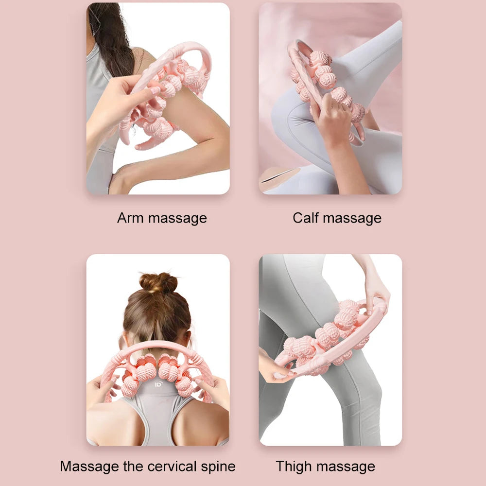 32-Wheel Leg Massager Ring – Leg & Calf Roller for Muscle Relaxation, Circulation & Leg Slimming | Home Fitness Tool