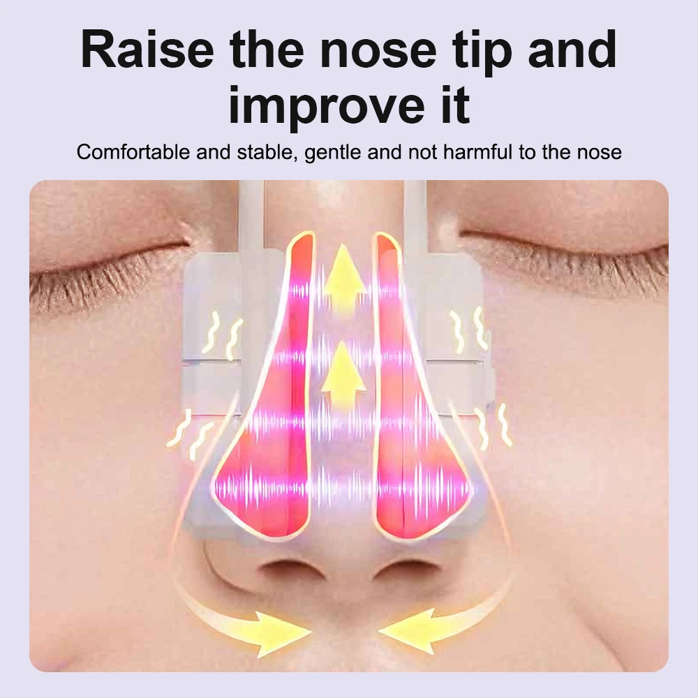 Masseur sculpteur et remodelant nasal EMS – Pince nasale à technologie à impulsions en silicone pour rehausser l'arête du nez et contournage non chirurgical | Outil de beauté amélioré
