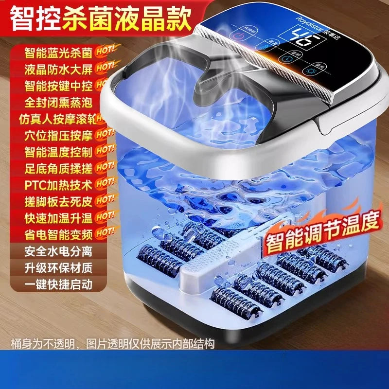 Lavabo eléctrico alto y profundo para pies: tina de hidromasaje para el hogar con temperatura constante y masaje | Spa para pies por inmersión de tobillo y pantorrilla