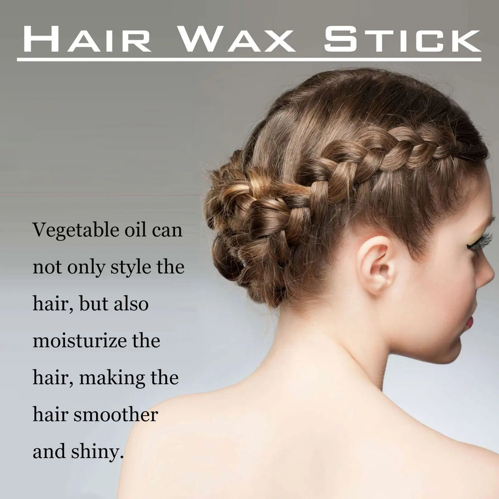 Bâton de cire capillaire et pommade de finition – Contrôle des cheveux cassants, crème anti-frisottis pour une coiffure nomade