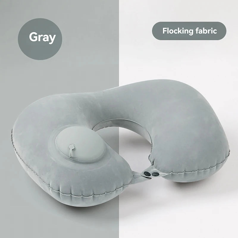 Almohada de viaje inflable para el cuello: soporte cervical ultraportátil para vuelos y viajes por carretera