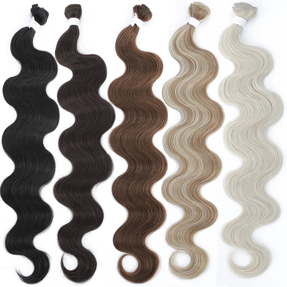 26" Body Wave Haar-Tressen — 613 Piano Blonde Bunte Synthetik-Extensions für Damen