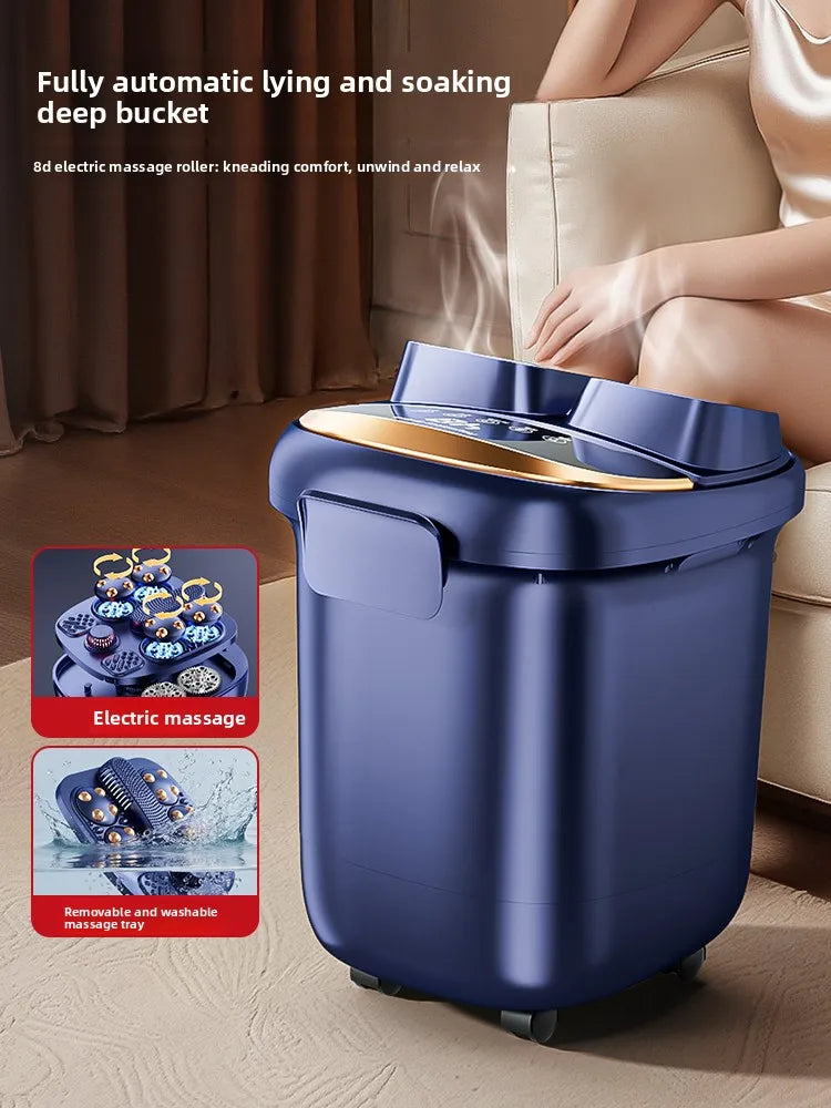 Lavabo eléctrico alto y profundo para pies: tina de hidromasaje para el hogar con temperatura constante y masaje | Spa para pies por inmersión de tobillo y pantorrilla