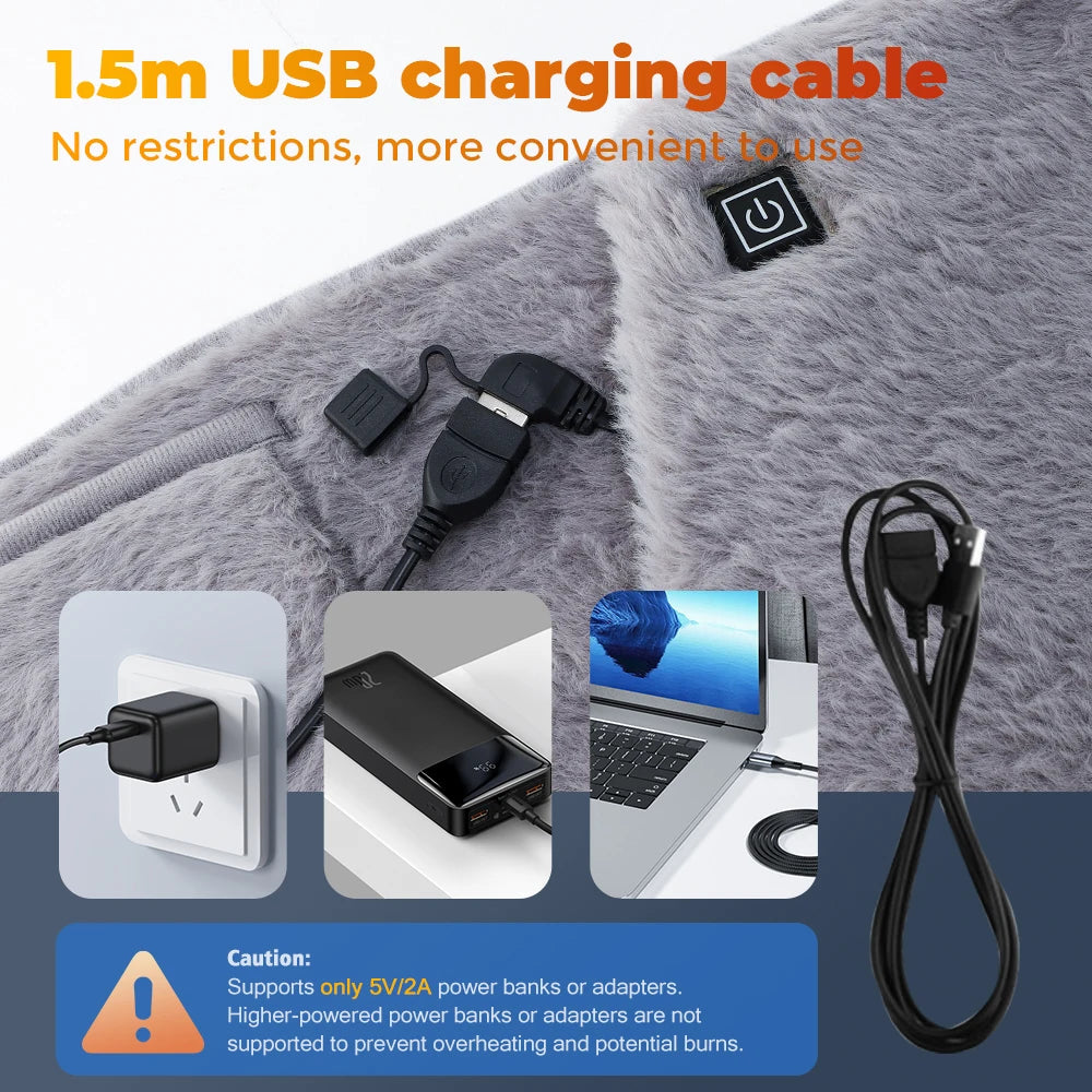 Graphen-Heizgürtel – USB-aufladbarer Bauch- und Gebärmutterwärmer | 3-stufiges Graphen-Wärmepad gegen Kälte für Taille und Hände