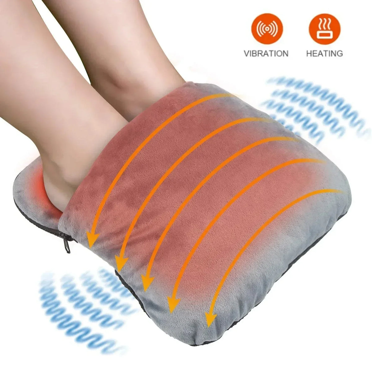 Almohadilla térmica eléctrica para pies USB de 29 cm: alfombrilla calentadora de pies de felpa suave y lavable para el hogar y el invierno | Almohadilla térmica universal para pies en suelo para uso sentado