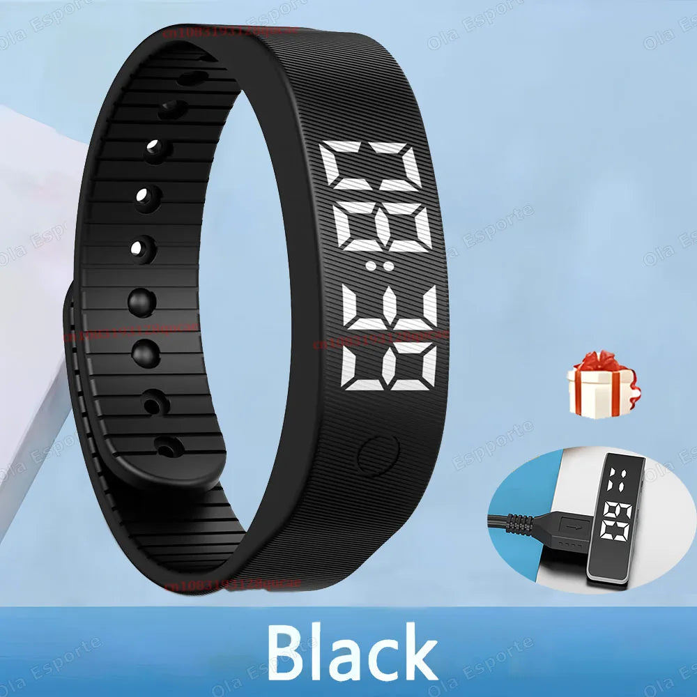 HT30 Vibrationsalarm-Armbanduhr – Lautloser Vibrationswecker, Smart-Armband für Tiefschläfer | Verstellbares Wearable-Armband für Damen & Herren