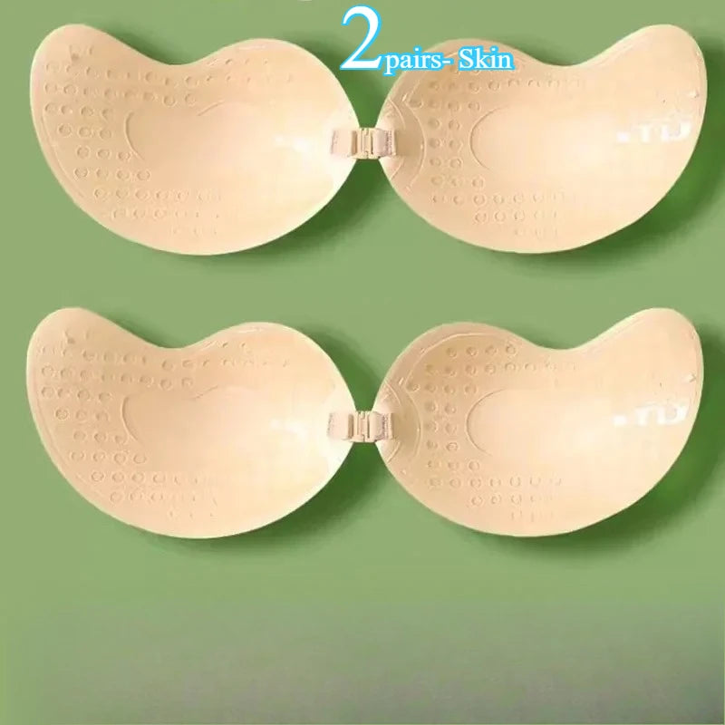 Unsichtbarer Push-up-BH – Rückenfreier, trägerloser und selbsthaftender Silikon-Bralette für Damen