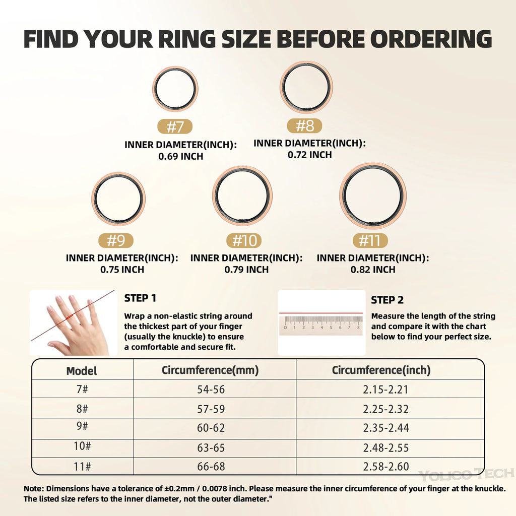 Smart-Ring mit Körpertemperaturüberwachung – IP68 Edelstahl-Gesundheits-Tracker für Paare & Familien | Markantes Lade-Etui | Geschenkfertig