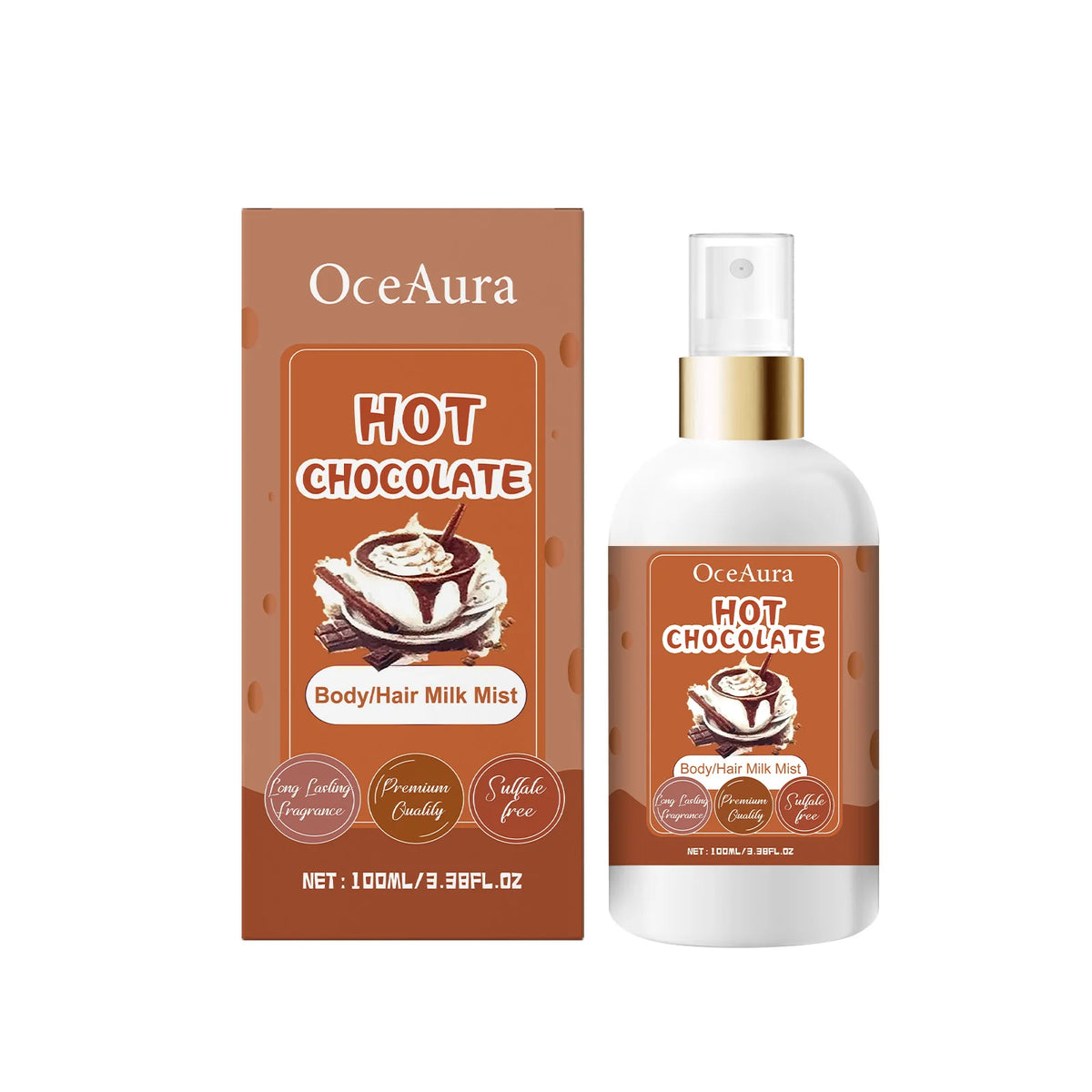 Brume Lactée pour le Corps à la Fraise OceAura – Parfum pour Cheveux Hydratant & Éclat longue durée (100 ml)