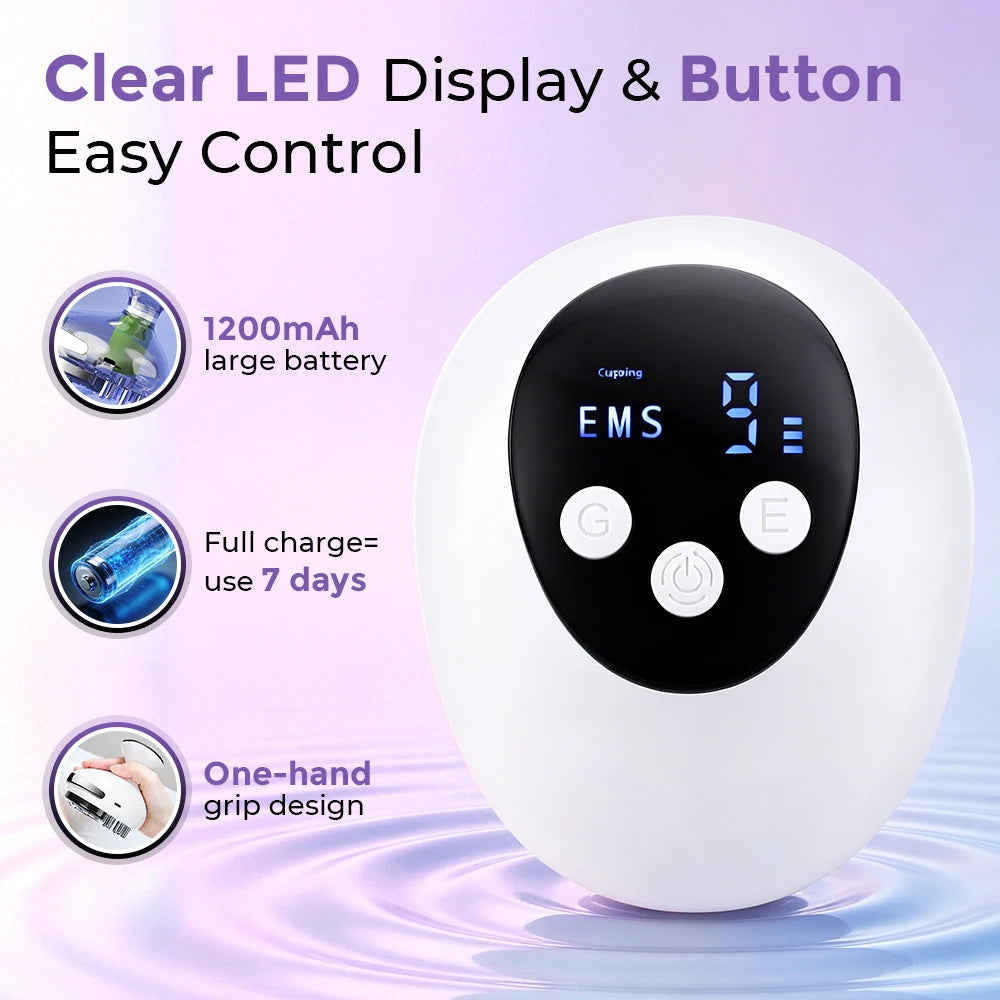 4-in-1 Electric Gua Sha & Cupping Massager – Red Light, Hot Compress & 9-Level Vacuum Suction Body Scraping Device