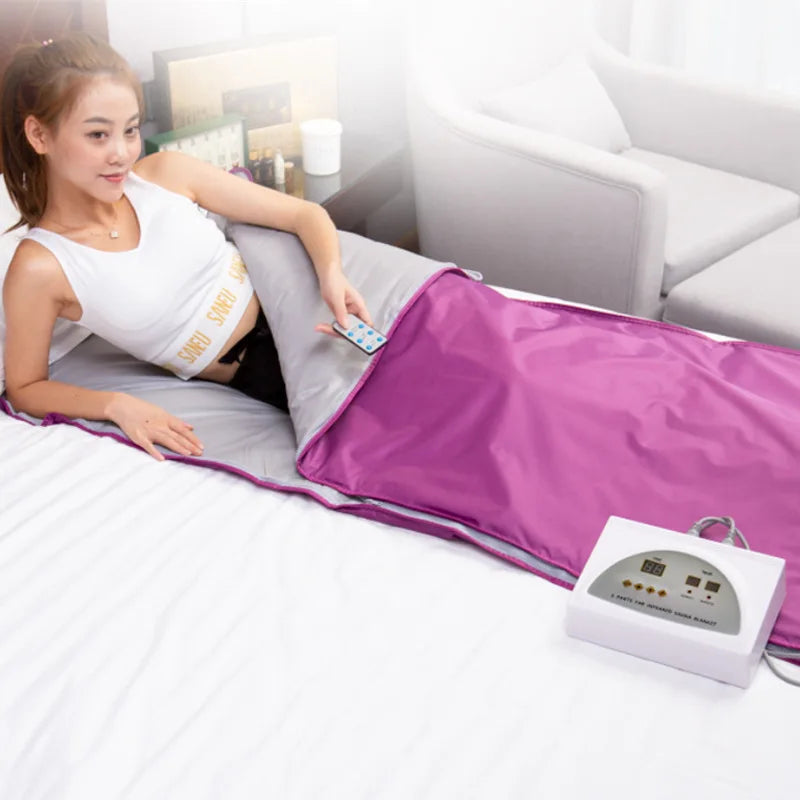 Couverture de sauna à infrarouge lointain à l'argousier – Couverture de sudation complète pour bain de vapeur acide | Sauna domestique de qualité professionnelle pour soins de la peau et sudation