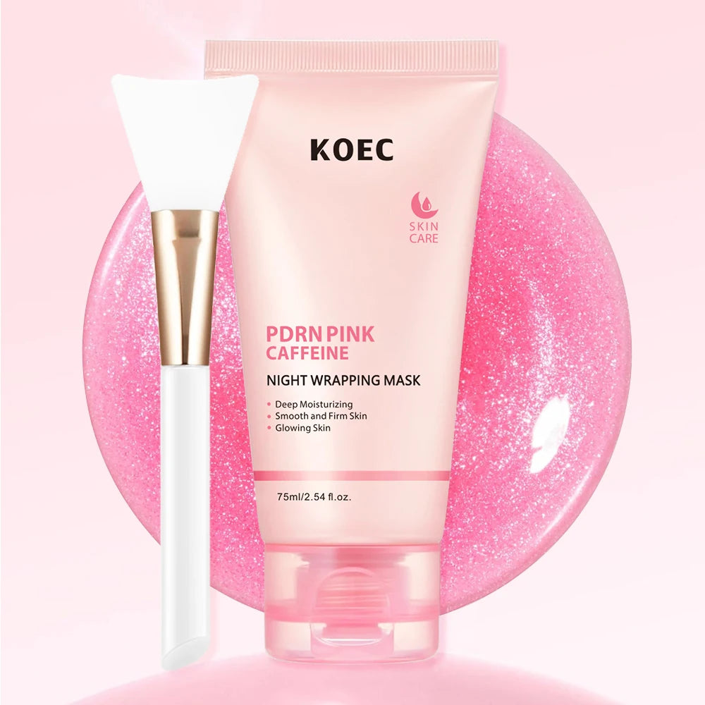 KOEC PDRN Pink Caffeine Overnight Sleeping Face Mask – Feuchtigkeitsspendende Nachtmaske für alle Hauttypen