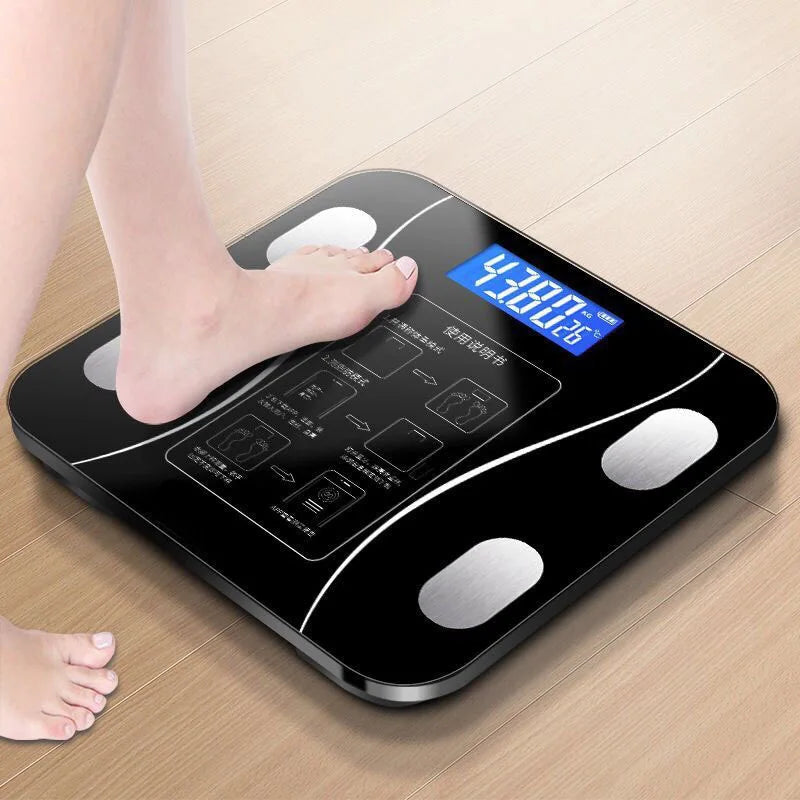 Pèse-personne impédancemètre intelligent – Analyseur précis de composition corporelle et suivi du taux de graisse | Détecteur de santé à domicile pour les changements corporels, l'amincissement et la remise en forme