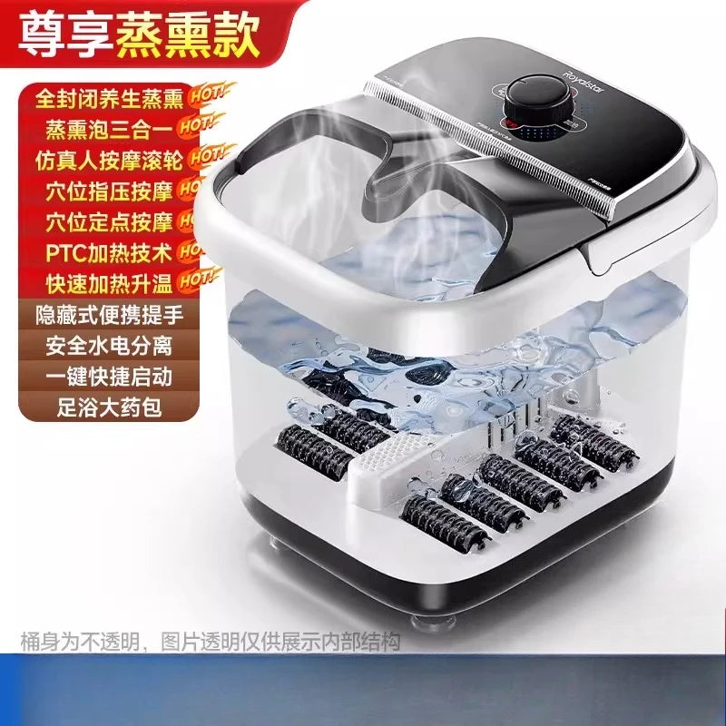 Lavabo eléctrico alto y profundo para pies: tina de hidromasaje para el hogar con temperatura constante y masaje | Spa para pies por inmersión de tobillo y pantorrilla