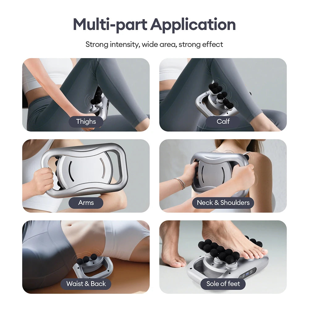 Pistolet de massage à 30 têtes – Pistolet de massage à vibrations haute fréquence pour la récupération musculaire du dos, de la taille, des cuisses, du cou et des épaules