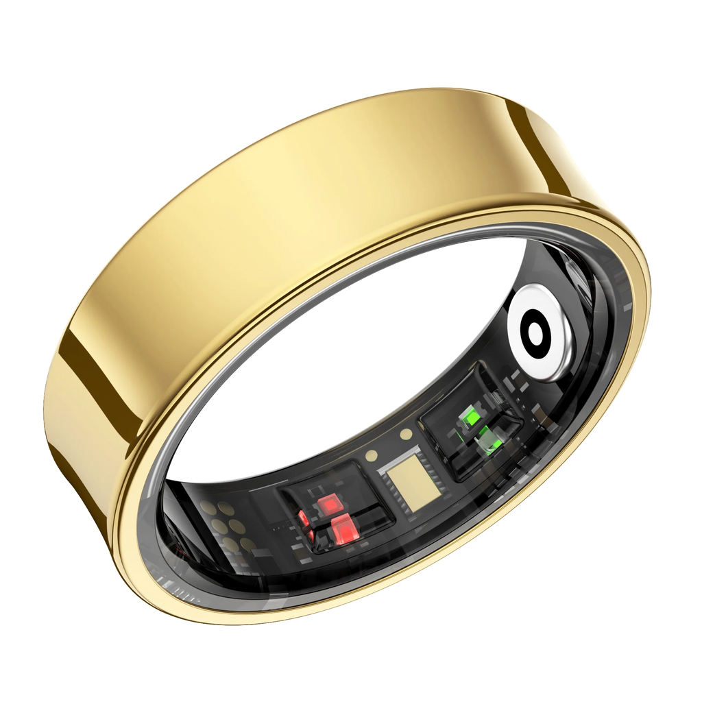 Anillo de salud inteligente QRing: monitor de temperatura corporal, frecuencia cardíaca, oxígeno en sangre y sueño | Bluetooth 5.2, resistente al agua 5 ATM con estuche de carga y aplicación QRing