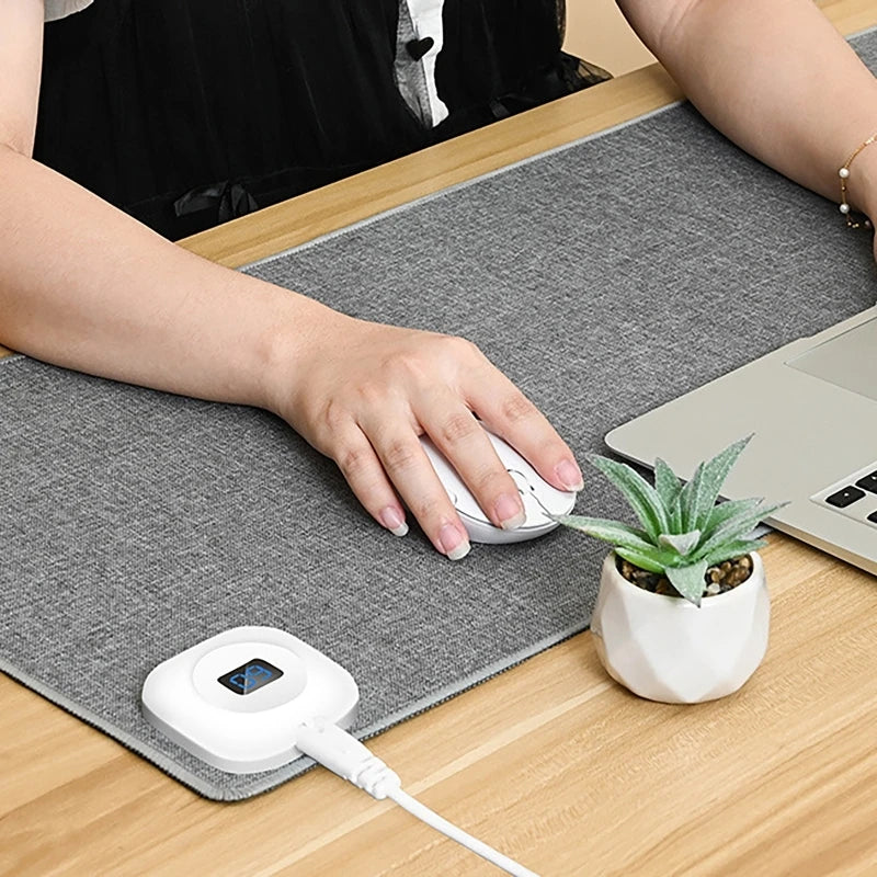 Beheizbares Mauspad 80×33 cm – Schnelles Aufheizen, Digitalanzeige, wasserfeste Schreibtischunterlage für PC, Notebook & Laptop | Büro & Handwärmer für den Winter