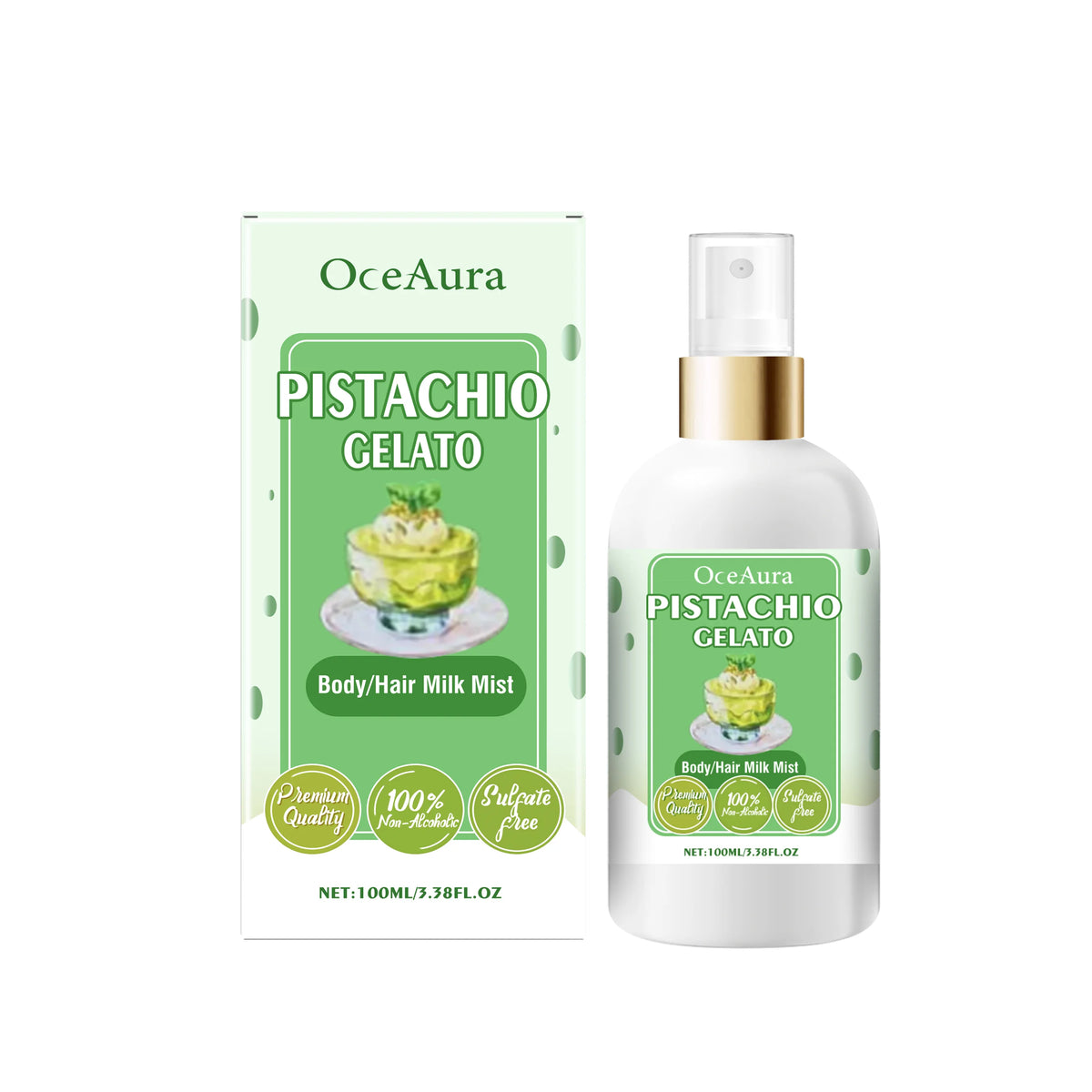 Brume Lactée pour le Corps à la Fraise OceAura – Parfum pour Cheveux Hydratant & Éclat longue durée (100 ml)