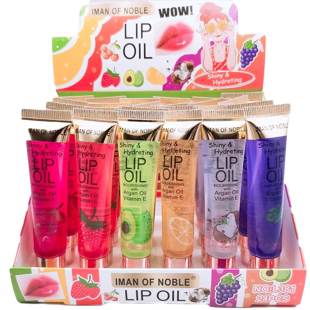 6-teiliges fruchtiges Lipgloss-Set – Transparentes, aufpolsterndes Lippenöl-Gel für hydratisierte, glänzende Lippen | Perfektes Geschenk für Frauen