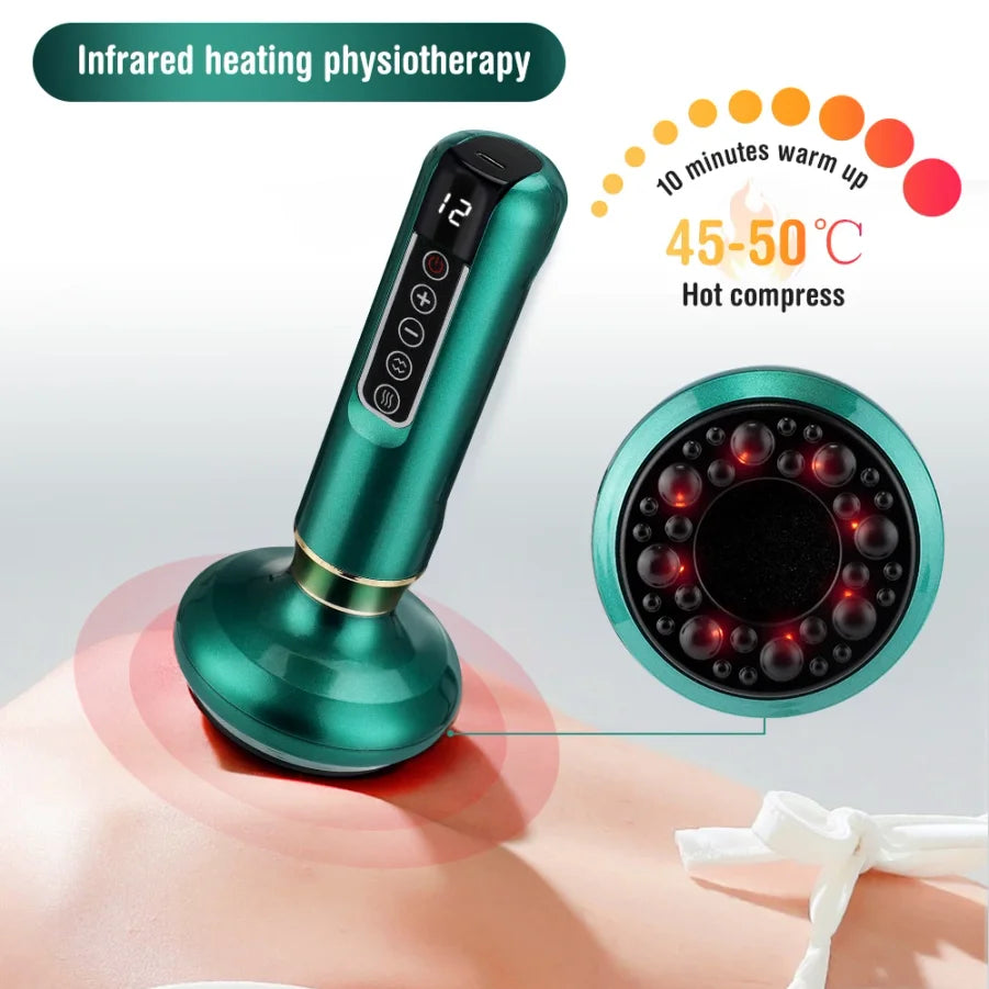 Smart Vacuum Suction Body Massager – Heated Cupping Sculpting Device for Cellulite, Belly & Back | Chinese Cupping Therapy Modernised